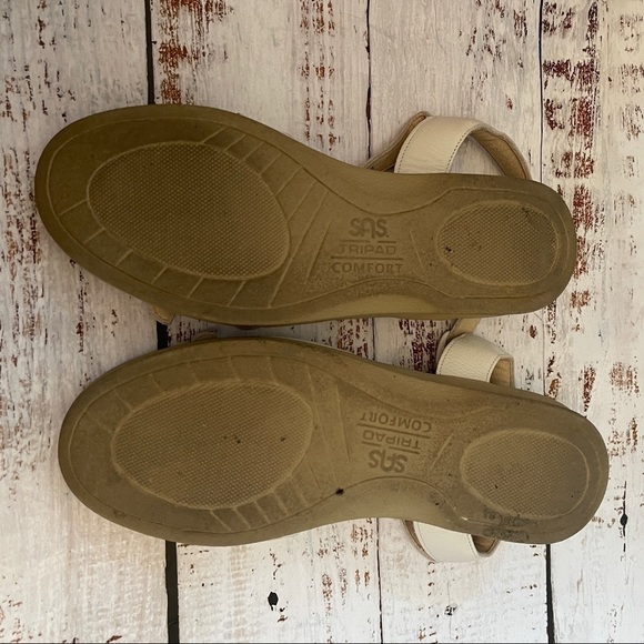 𝅺SAS duo quarter strap sandals size 6.5 narrow off white shoes summer orthotic - Picture 5 of 8